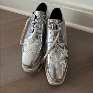 Stella McCartney Platform Shoes – Silver Star – Size 38